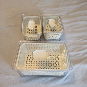 Set of 3 Martha Stewart Fresh Keeper Food Containers